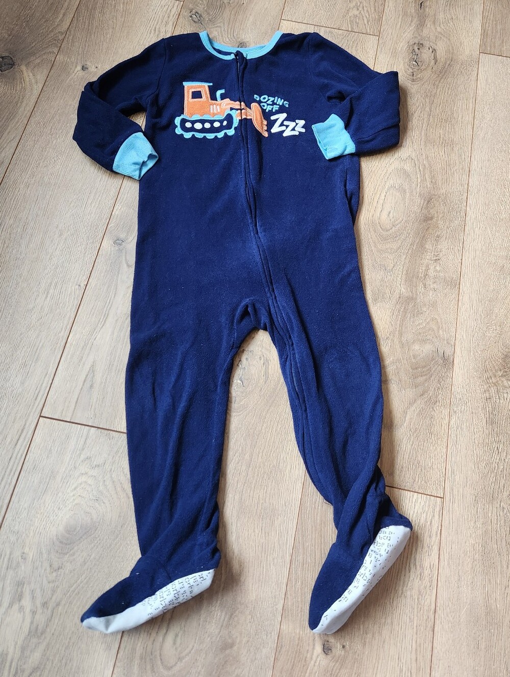 3t Boys Fleece Bulldozer Footie pjs